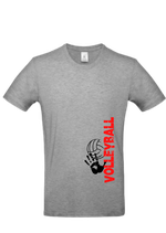 T-Shirt VB89b Match 2 heathergrey/rot/schwarz