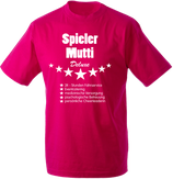 T-Shirt Spielermutti pink/weiß