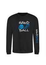 Handball Sweater Victory schwarz/weiß/neonblau