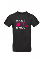 T-Shirt HB44 Girls schwarz/weiß/neonpink