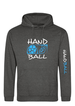Hoodie HB217 Victory d.grau/weiß/neonblau