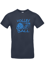 T-Shirt Volleyball Victory marine/neonblau