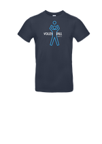 +T-Shirt VB180 Play it marine/weiß/neonblau