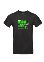 +T-Shirt HB225 Schule NEU schwarz/weiß/neongrün