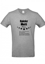 T-Shirt Spielermutti heathergrey/schwarz