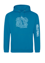 Hoodie VB206 Words  Man türkis/weiß