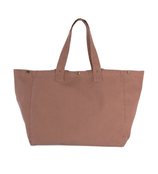 SAC CABAS SHOPPING EN COTON COULEUR SANTAL BROWN