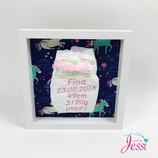 Brodéiert Pampers + Rumm Einhorn