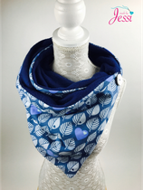 Wéckelschal donkelblo