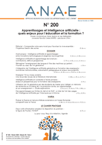 ANAE N° 200 - Apprentissages et intelligence artificielle : quels enjeux pour l’éducation et la formation ?