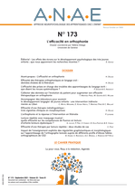 ANAE N°173 - L'efficacité en orthophonie