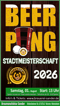 TEAM Teilnahme BEERPONG Stadtmeisterschaft 01.08.2026