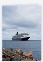 Queen Elizabeth Cruise Ship, Greeting Card