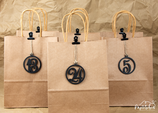 Adventskalender Zahlen, rund, 3-Druck, schwarz