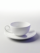Tasse + Untertasse 'China Bone' - flach