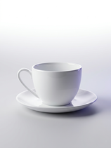 Tasse + Untertasse 'China Bone' - hoch