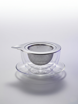 3tlg. Tea-Bowl doppelwandig & Filter