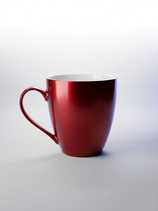 Jumbo-Tasse 'Metalico' rot
