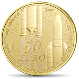 50 euros Europa 1/4 once or Coopération spatiale 2014