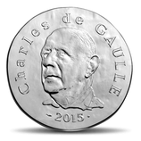 10 euros argent Charles de Gaulle 2015