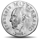 10 euros argent François Mitterrand 2015