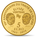 5 euros Europa 2013 en or 0,5 gr.