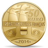 50 euros Le Normandie 2014 en or 1/4 oz