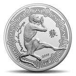 10 euros argent Année du singe 2016