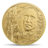 50 euros Jean-Philippe Rameau La musique 2014 en or 1/4 oz