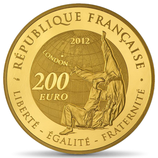 200 euros Jeux d'été Judo 2012 en or 1 oz