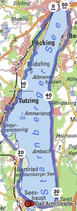 Starnberger See Runde mit Startpunkt Campingplatz Ambach