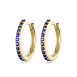 Evidence Orecchini argento 925 gold zirconi zaffiro Art. 4313