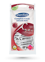 #1642 DenTek® Complete Clean – floss picks, menthe, 12 paquet à 40 pcs