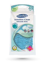 #1644 DenTek® Sensitive Clean – floss picks, menthe, 6 paquet à 40 pcs