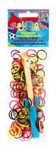 Rainbow Loom® Team-Set Deutschland, mit Plastiknadel / avec crochet en plastique Alles was Du für ein cooles Fan Armband brauchst!