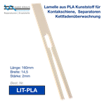 LIT-PLA Lamelle aus PLA Kunststoff für Kontaktschiene, Separator für Kettfadenüberwachung
