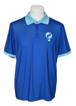 QUICK 1905 GOLF heren polo, shirt, blauw/aqua, Mt. L