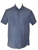 Armani Collezioni linnen overhemd, blauw, Mt. M