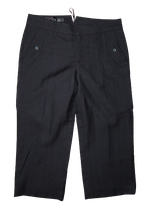 STILLS pantalon, wol-ramie, zwart-grijs Mt. 38