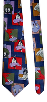 Looney Tunes zijden stropdas, Sylverster and friends d. blauw