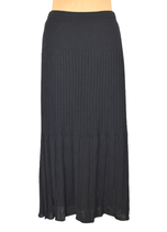 Bode geplooide maxirok, viscose-mix, zwart. Mt. 38