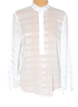 REISS blouse, semi-transparante blousetop, IONA, wit, Mt. 38