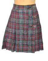 Pinko plooirok, schotse rok, kilt, rood/grijs, Mt. S