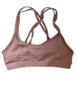 Filippa K soft sport BH, top, bruin/oud roze, Mt. XS
