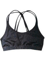 Filippa K soft sport BH, top, bruin/paars/zwart, Mt. XS
