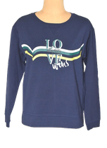 Sandwich sweater, Love Wins, blauw, Mt. S