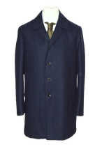 Boglioli wollen mantel, blauw, Mt. M