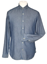 Tintoria Mattei overhemd, blauw, Mt. 39 / M
