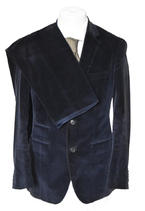 Boss, Hugo Boss kostuum, ribfluweel  zwart, Mt. 48 / M