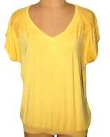Terre Bleue viscose shirt, geel, Mt. 38